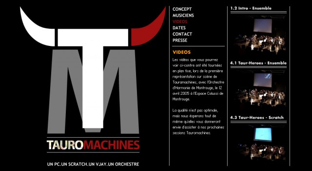 Tauromachines &#8211; Site web